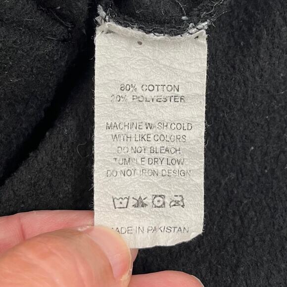 True Religion Pullover Hoodie Sweatshirt Men's M Embroidered TR Box Logo Black - Picture 9 of 9